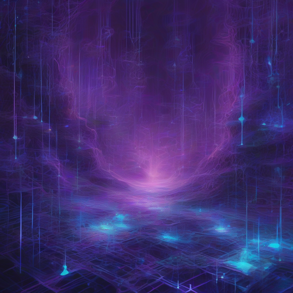 An abstract, dreamlike digital landscape with glowing, ancient code fragments floating amidst ethereal neural networks, rendered in deep purples and electric blues, evoking a sense of lost knowledge being gently brought back to light by an unseen intelligence.